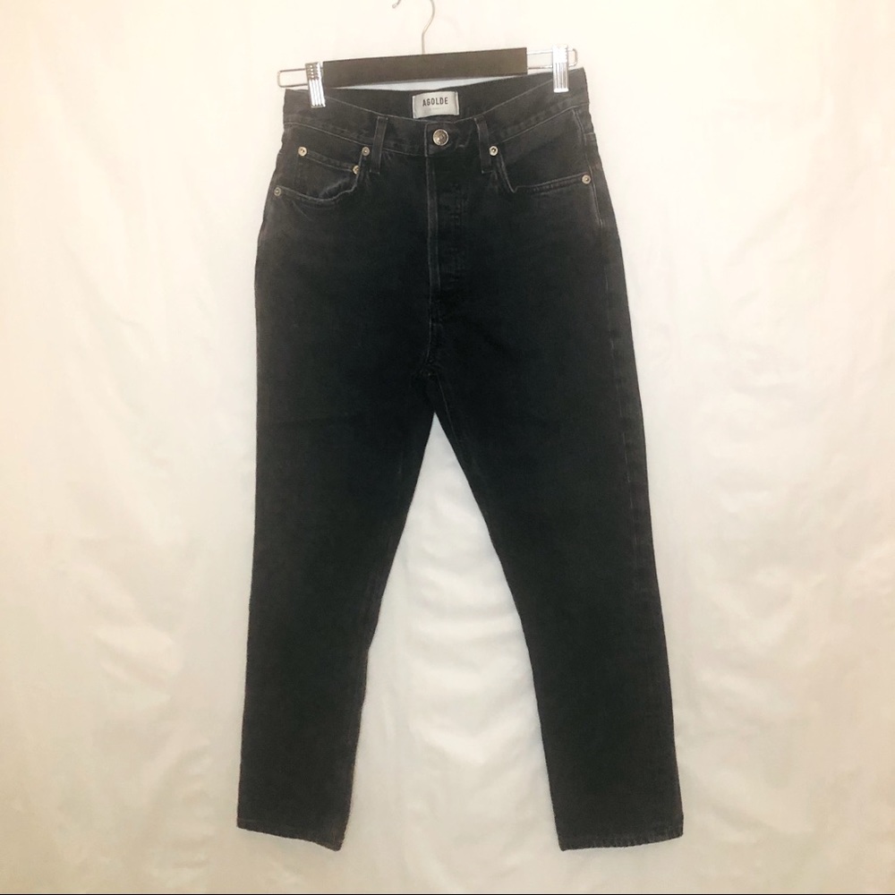 AGOLDE Black Wash Riley Double Pocket
